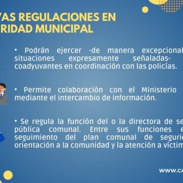 Seguridad municipal: Cuáles son las nuevas funciones otorgadas a los municipios