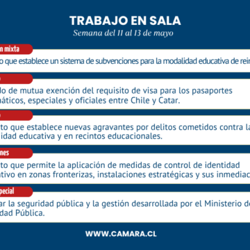 Educación y seguridad pública en los temas de la Sala de esta semana